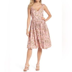 Gal Meets Glam Sarah Floral Print Sundress Size 00